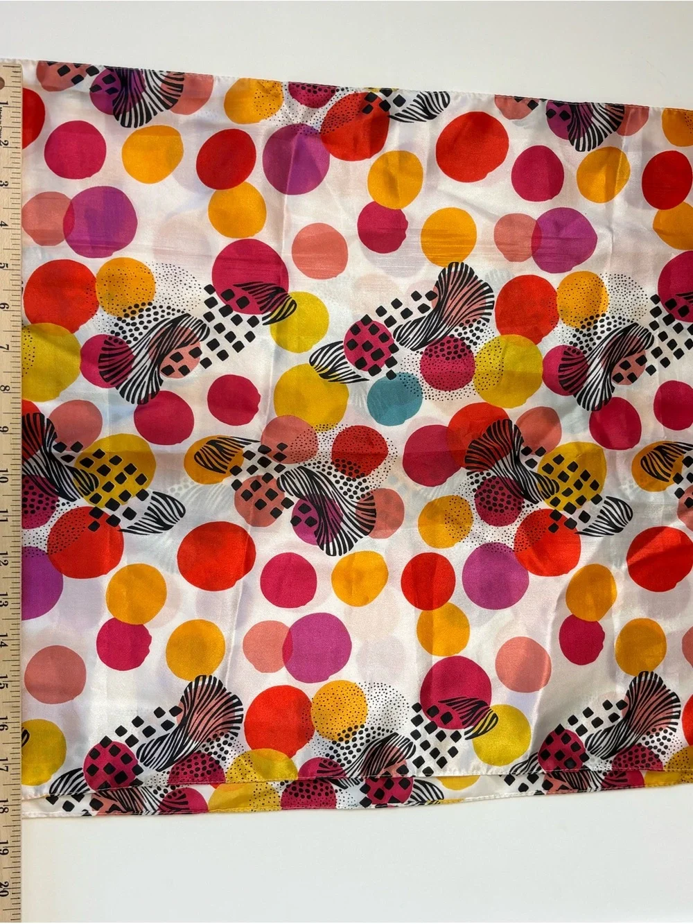 Bundle 2/$30! Colorful Polka Dot Silky Scarf 66 x 20 Cheerful EUC